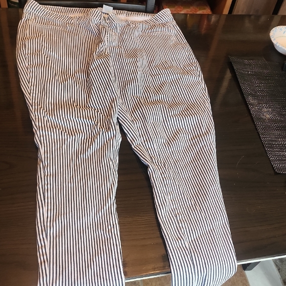 K Jordan Denim - K Jordan Black and White Striped Jeans Size 16
